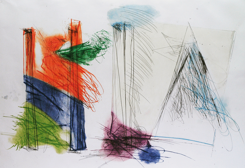 Ger Lataster: ets-aquatint, zonder titel,1976 verkocht voor € 112!