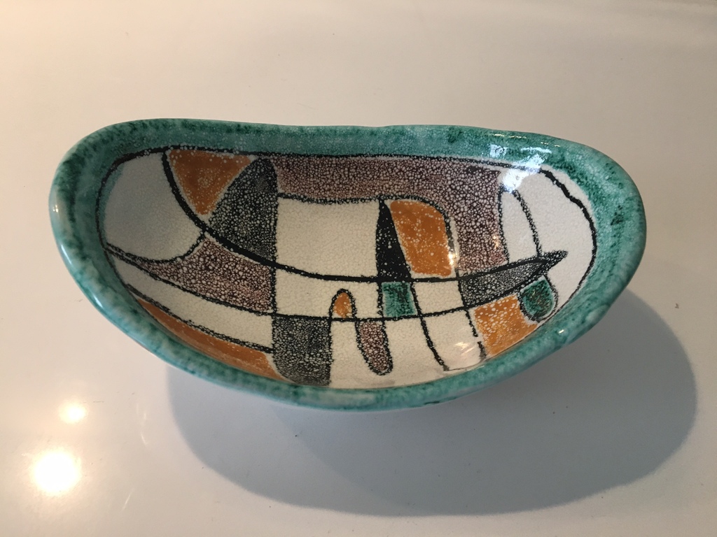 Fratelli Fanciulacci - Vintage Fifties schaaltje met hand beschilderd decor kopen? Bied vanaf 12!