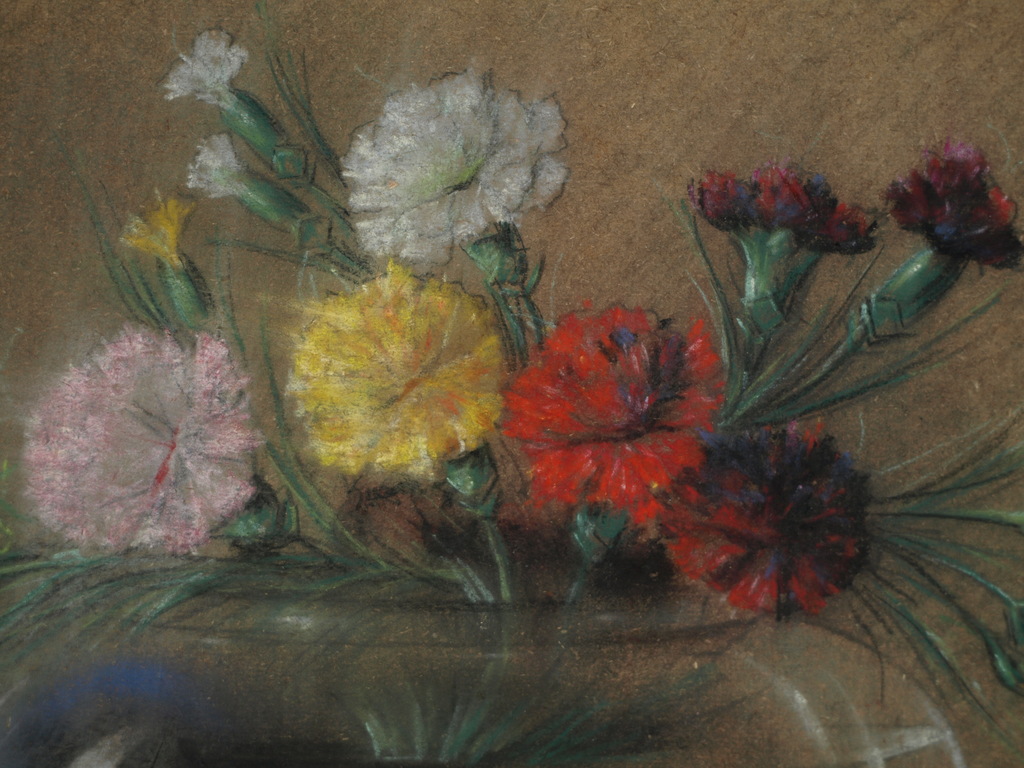 Jan Bleijs : Pastel , Vaas bloemen – gesigneerd – ca 1925 kopen? Bied vanaf 1!