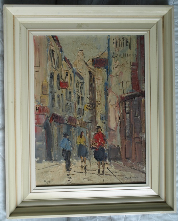 Jan Kelderman : Olieverf op doek, Parijs – gesigneerd & ingelijst - ca 1960 kopen? Bied vanaf 50!