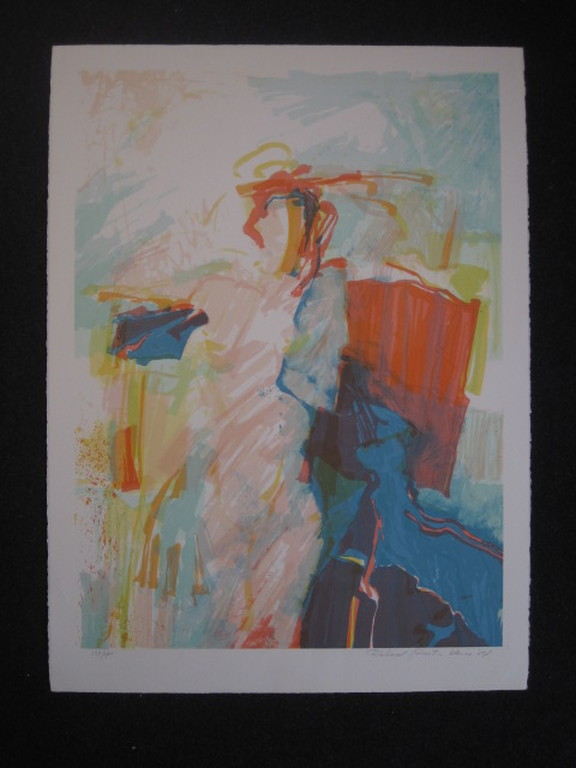 Grote 1987 abstract figuratieve gesigneerde Litho "I" Richard Smeets (1955)  kopen? Bied vanaf 1!