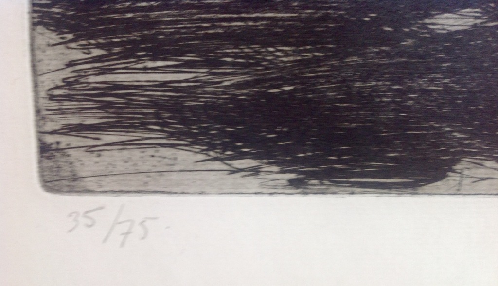 Auke de Vries, 'stenen', ets, '66 kopen? Bied vanaf 40!