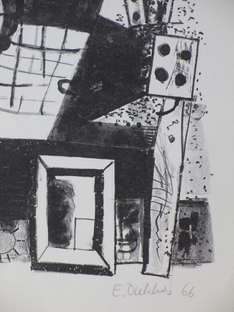 Ed Dukkers, Zonsondergang, Litho 1966 kopen? Bied vanaf 45!