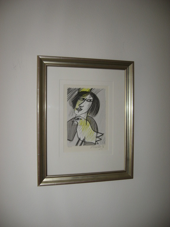 Corneille: Kleurenzeefdruk, Femme et oiseau kopen? Bied vanaf 199!