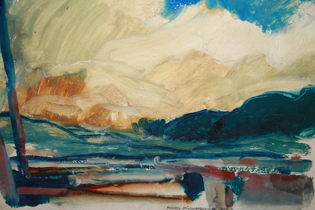 Kees Koekkoek - ABSTRACT DUINLANDSCHAP 1957 verkocht voor € 40!