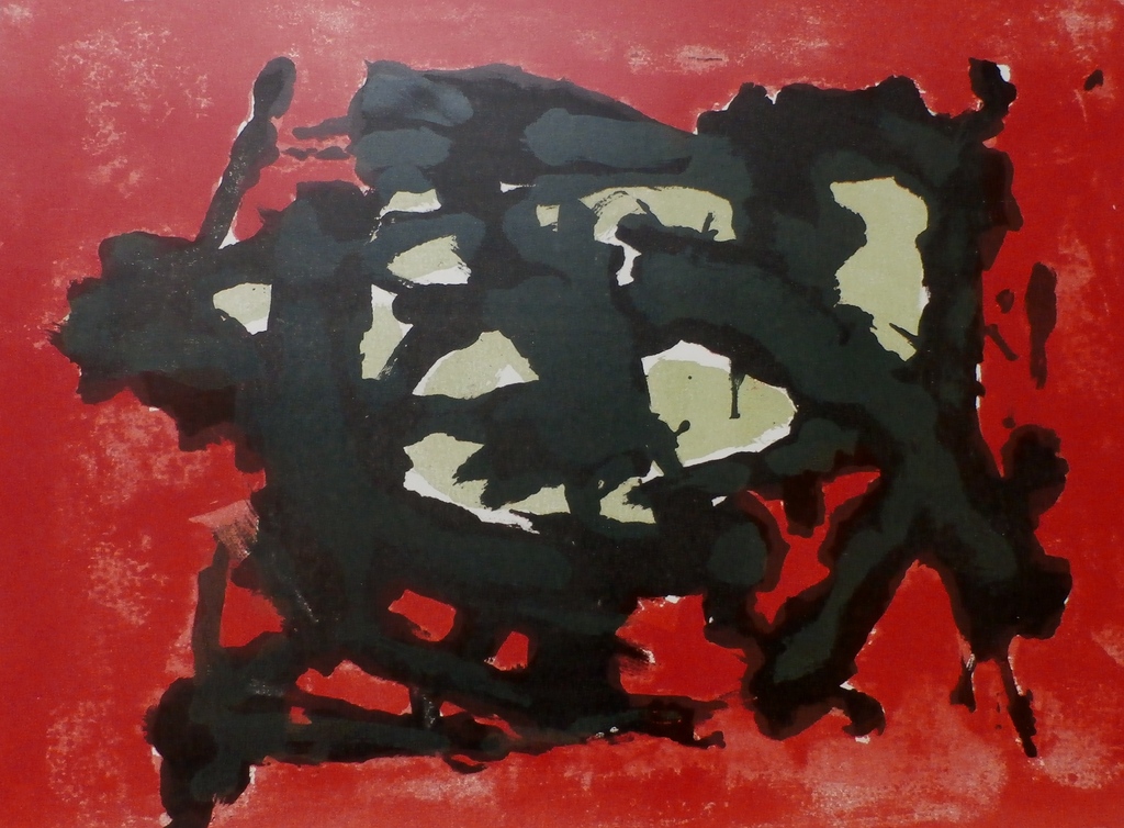 Piet Roovers - Litho - Abstracte Compositie - 1960 verkocht voor € 100!