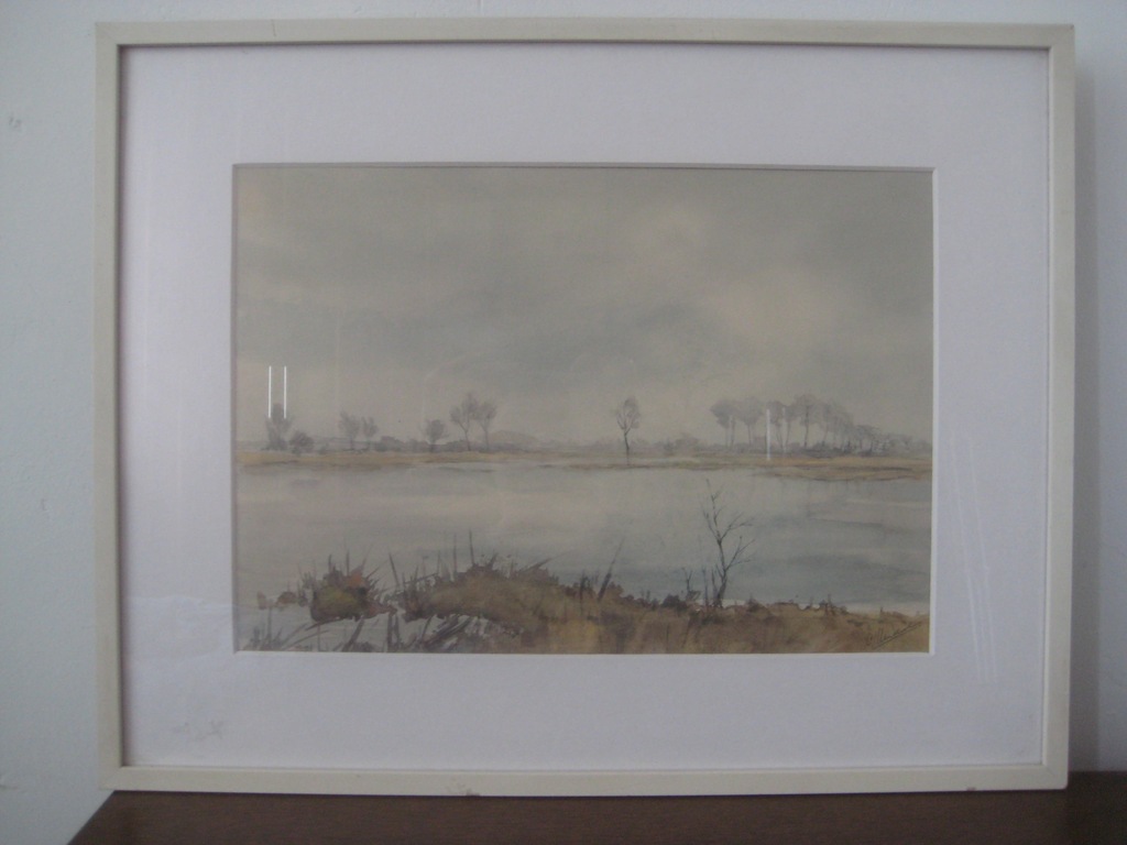 Cor Bouter, Aquarel, Landschap kopen? Bied vanaf 45!