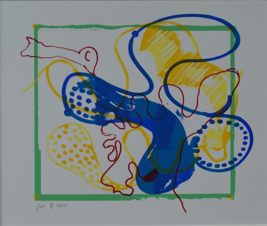 Harry Agema - gesigneerde zeefdruk - handlijn compositie kopen? Bied vanaf 15!