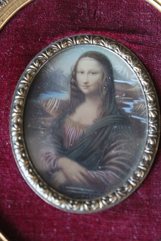 Miniatuur portret van de Mona Lisa- Italiaans ca 1920  kopen? Bied vanaf 45!