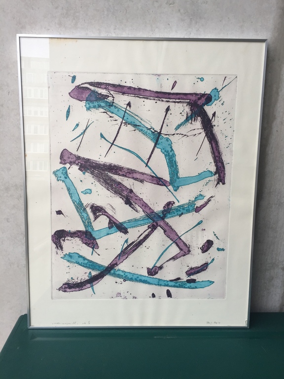 Peter Cox - Ets 1/8 (59 x 47 cm) 1982 - Violet mangaan blauw kopen? Bied vanaf 1!