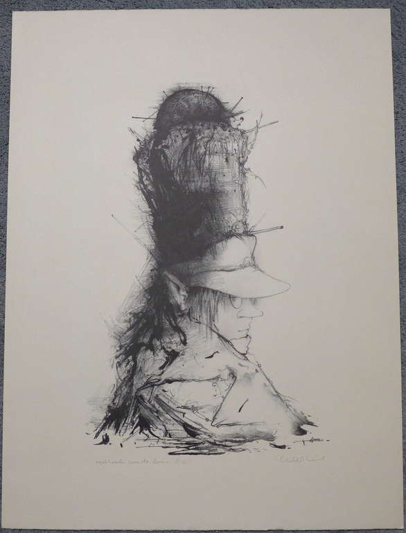 Dirkje Kuik, litho, egelhoeder verkocht voor € 50!