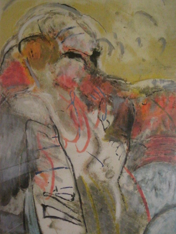 mooie Kees van Bohemen 1928-1985 litho "abstracte compositie" handgesigneerd verkocht voor € 101!