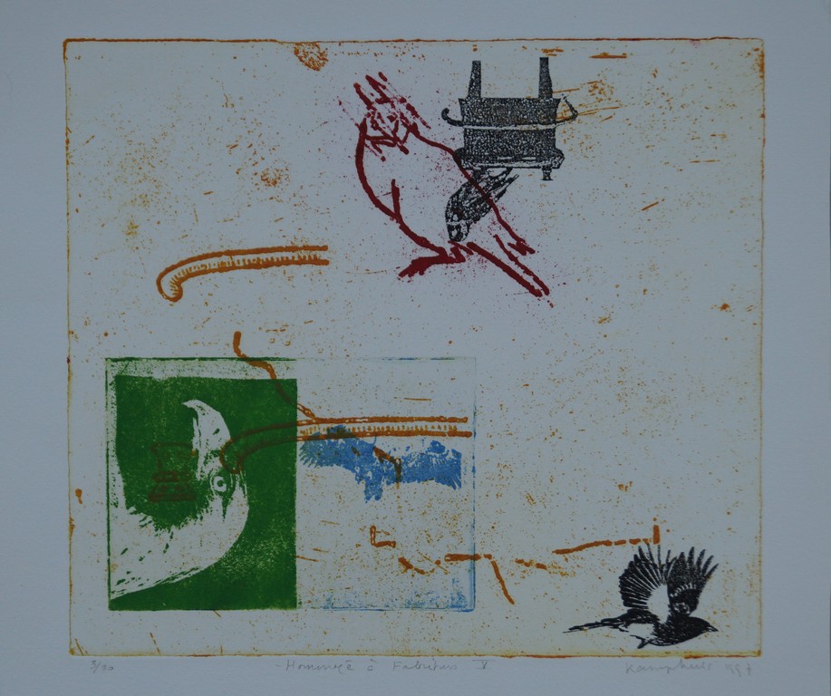 Gerart Kamphuis - gesigneerde ets - Hommage à Fabritius V kopen? Bied vanaf 1!