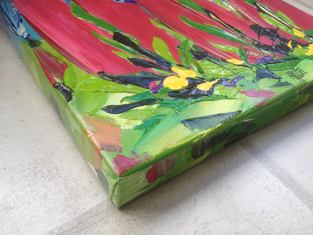 Ad van Hassel - Tulpen - Acrylverf op 3D doek (2) kopen? Bied vanaf 1!