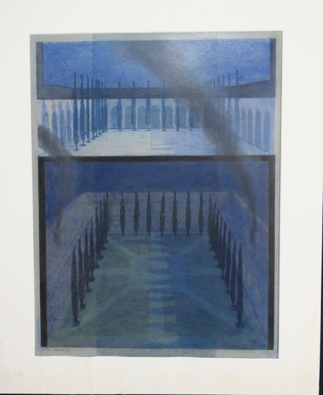 Edith Sont: Gemengde techniek op papier, Architectuur kopen? Bied vanaf 1!