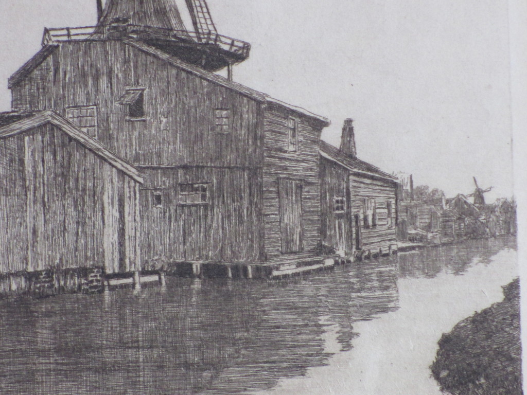 Chris Hammes, Houtzaagmolen, Ets 1912 kopen? Bied vanaf 40!