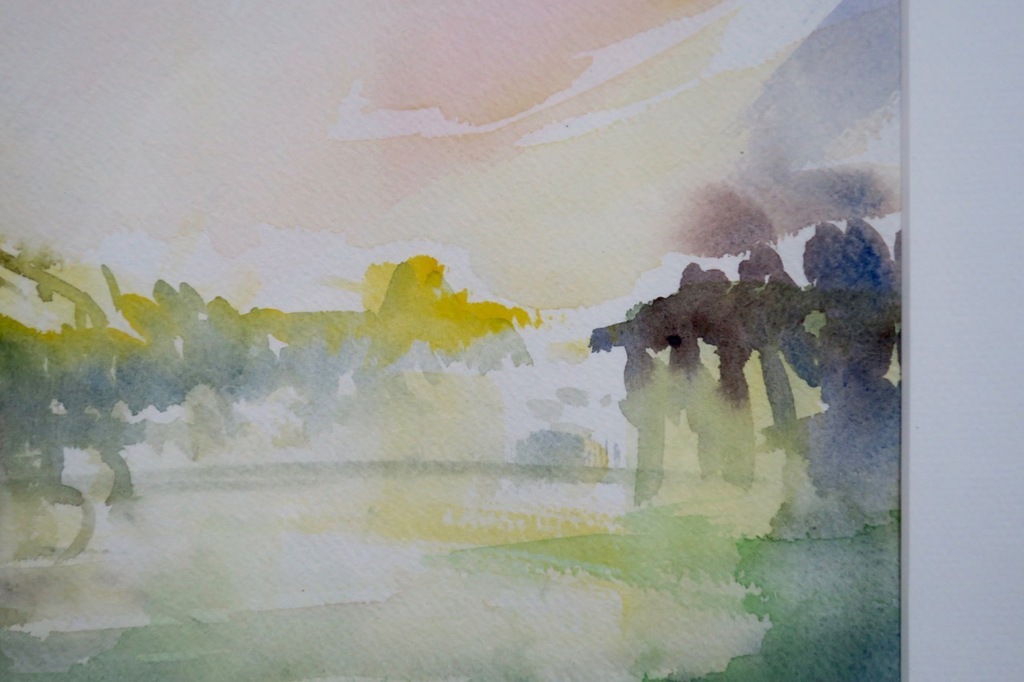 Theo Blankestijn: Aquarel, Herfst Rietkanten - Ingelijst kopen? Bied vanaf 35!