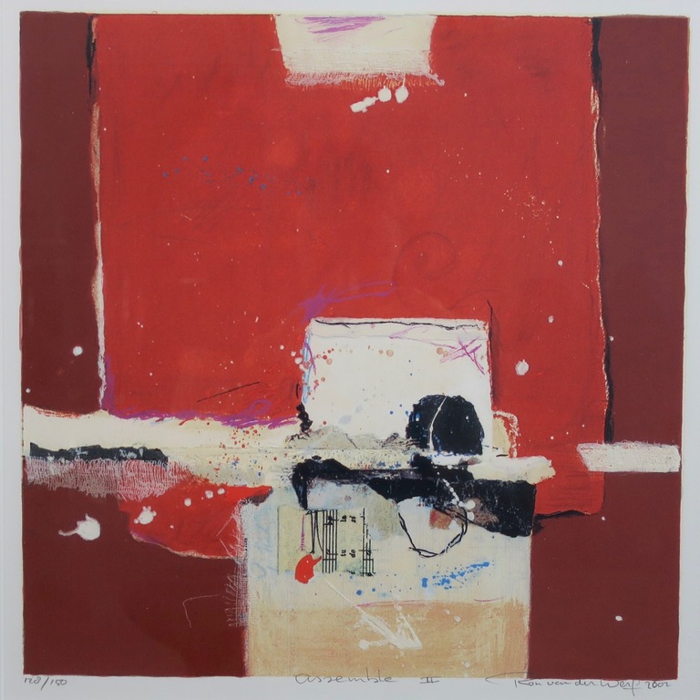 Ron van der Werf: Zeefdruk, Assemble II - Ingelijst verkocht voor € 35!