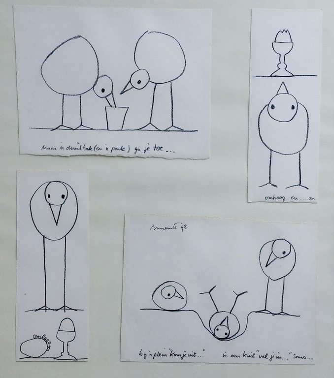 Hans Innemee - originele tekeningen - collage kopen? Bied vanaf 375!