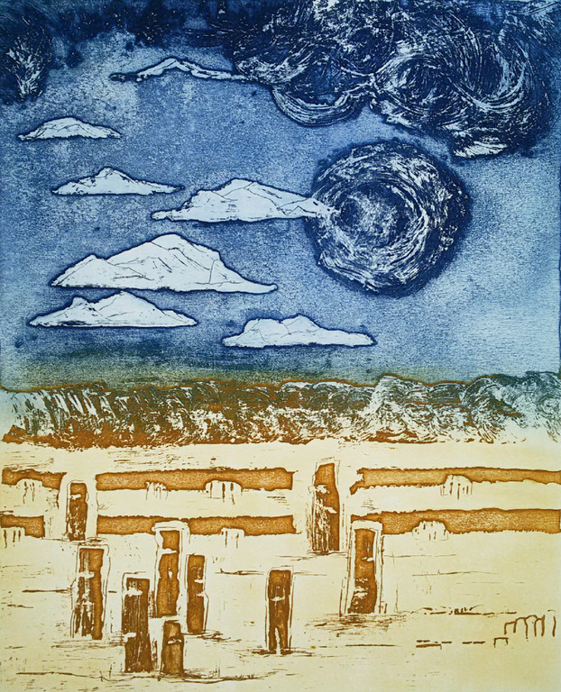 Jan Montyn - Summerlandscape of happiness II, aquatint ets kopen? Bied vanaf 175!