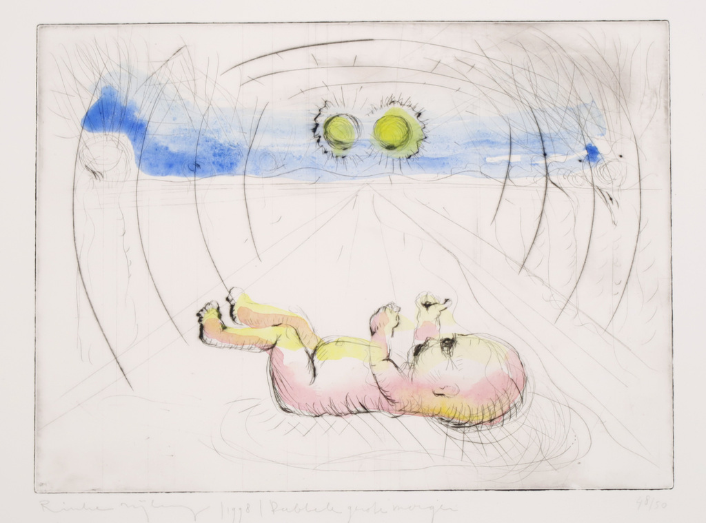 Rinke Nijburg: Ets, Publiek grote morgen + Remco Campert: Gedicht, Is het er? kopen? Bied vanaf 35!