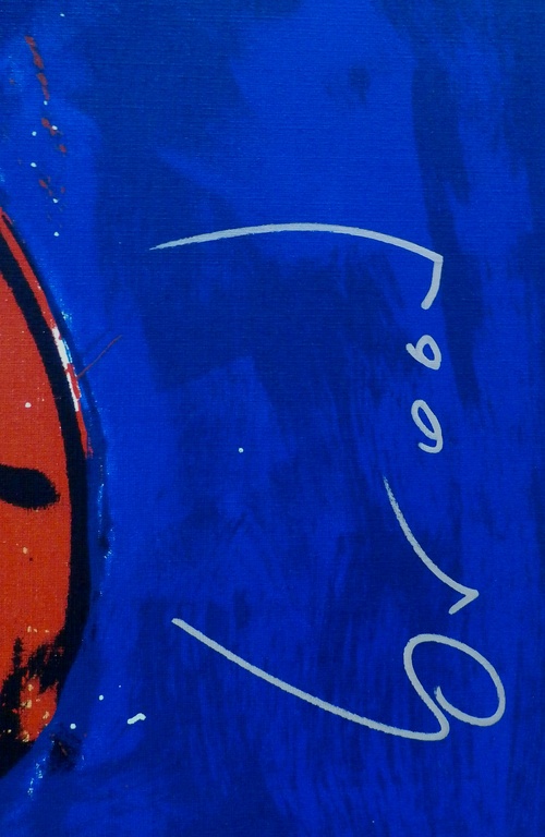 Herman Brood - zeefdruk: "Ik" op linnen kopen? Bied vanaf 495!