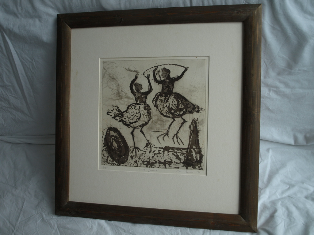 Onduidelijke signatuur : Ets – Bud Dance – ingelijst – oplage 25 ex. - 1991  kopen? Bied vanaf 1!