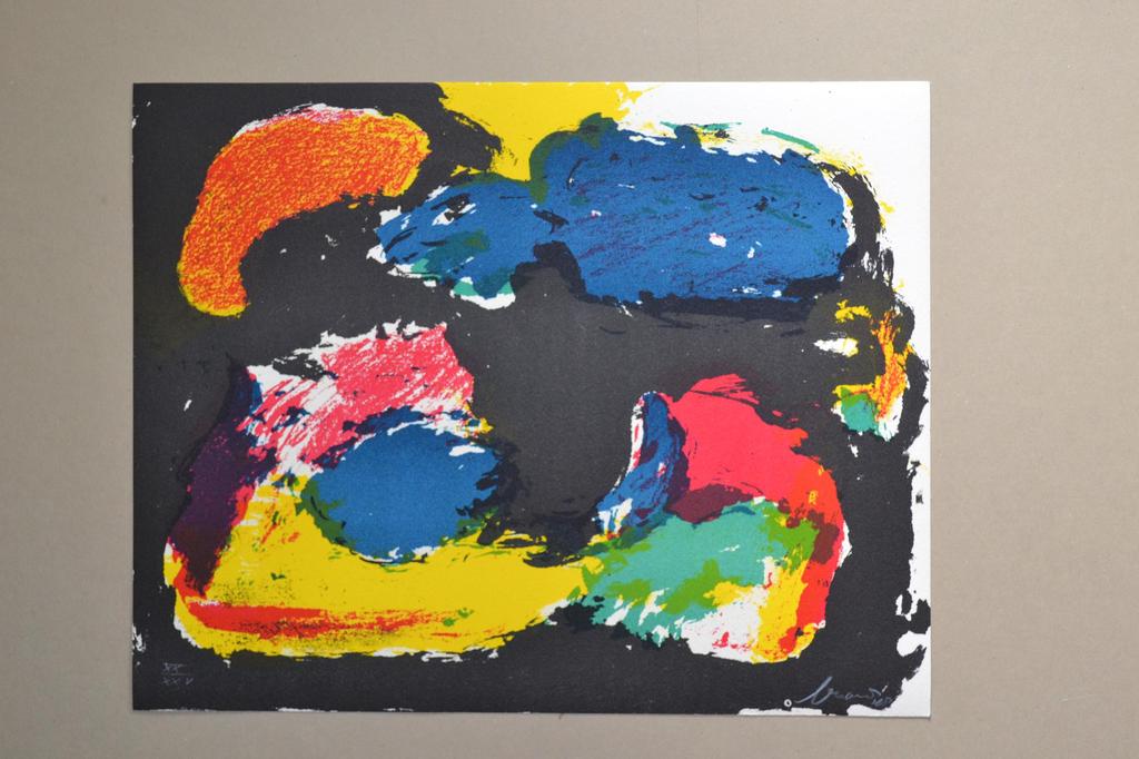 EUGENE BRANDS : PUNTGAVE LITHO UIT 1968 THE NIGHT, AN ISLAND verkocht voor € 180!