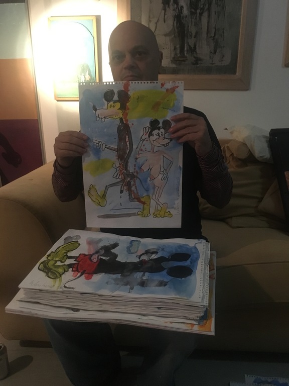 Klashorst, Peter - Tekening / Aquarel - uit de serie Mickey Mouse kopen? Bied vanaf 1!