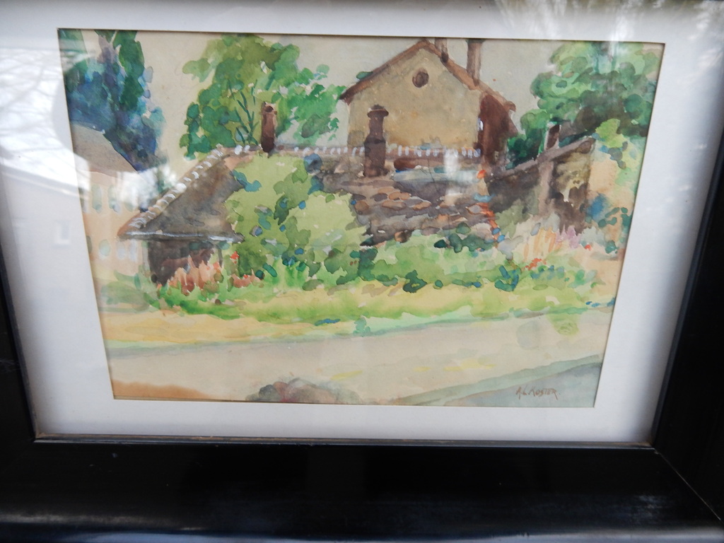 A.L.Koster, aquarel, boerderij kopen? Bied vanaf 100!