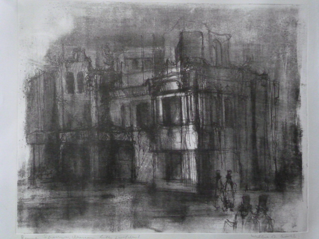 William D. (Dirkje) Kuik - litho - Ruïne Spoorwegmuseum kopen? Bied vanaf 50!