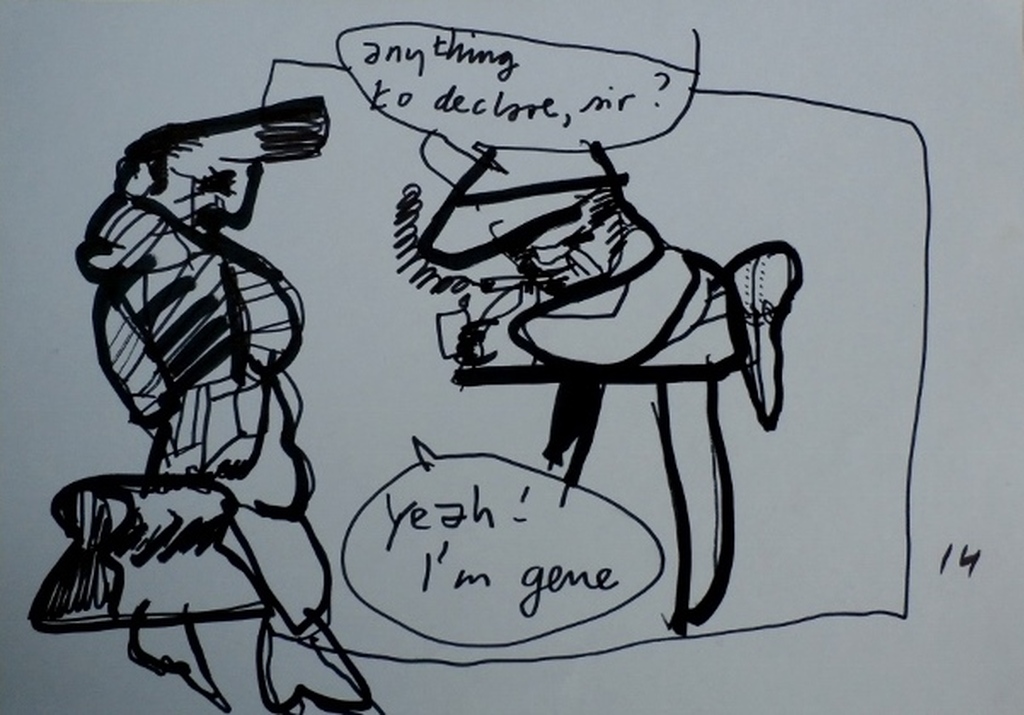 Herman Brood - tekening: Yeah I'm Gene - met certificaat van Herman Brood Museum kopen? Bied vanaf 275!