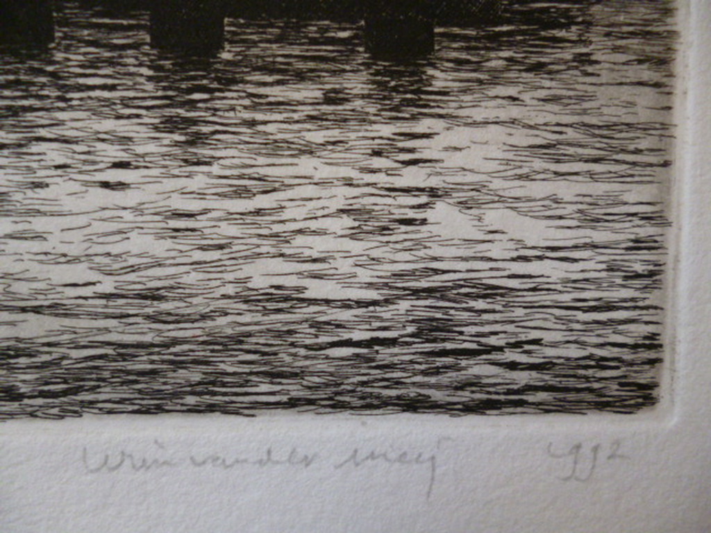 Wim van der Meij - ets - Melkbrug over het Spaarne, Haarlem kopen? Bied vanaf 40!