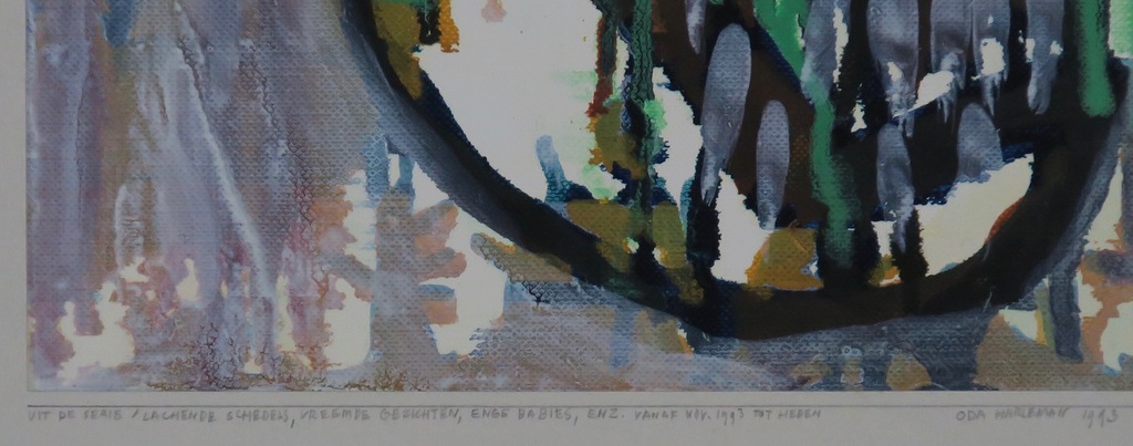 Oda Harleman: Olieverf op papier, Uit de serie lachende schedels 2 kopen? Bied vanaf 1!