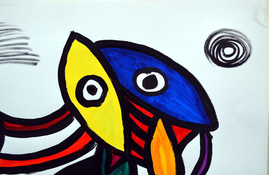 dorna-acryl op papier- door beiden handgesigneerd kopen? Bied vanaf 120!