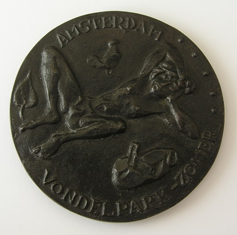 J.H. Jorna: Bronzen penning 1972, Vondelparkslaper kopen? Bied vanaf 60!