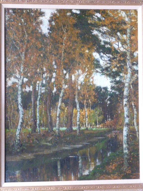 A.M. Gorter - olieverf - Herfststemming verkocht voor € 1250!