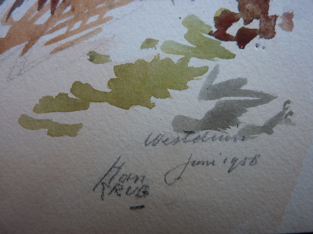 HAN KRUG aquarel "Westduin" (Den Haag) 1958 kopen? Bied vanaf 45!