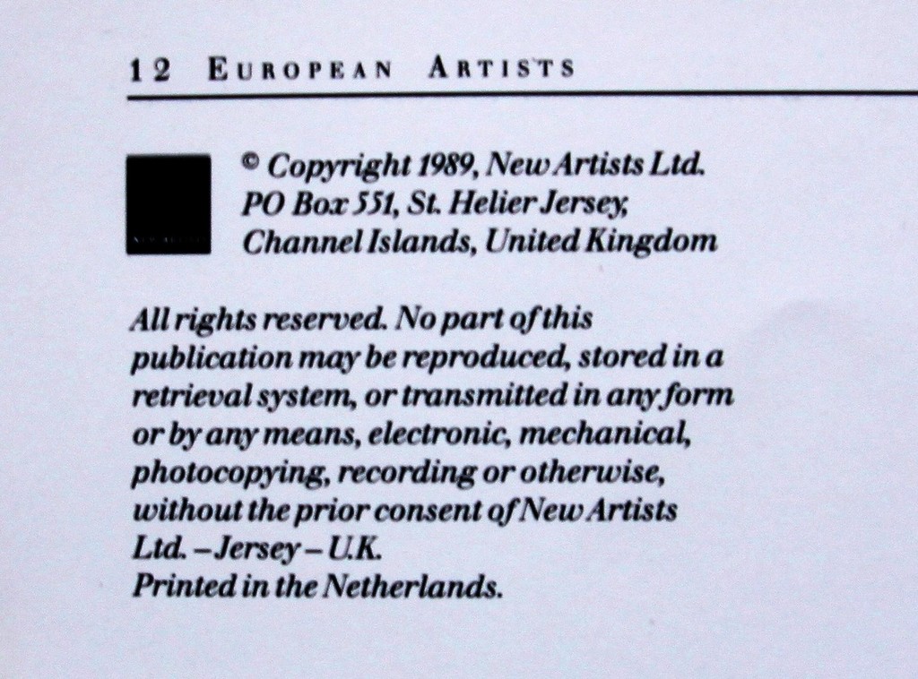 ''Twelve European Artists'' Complete set litho's kopen? Bied vanaf 699!