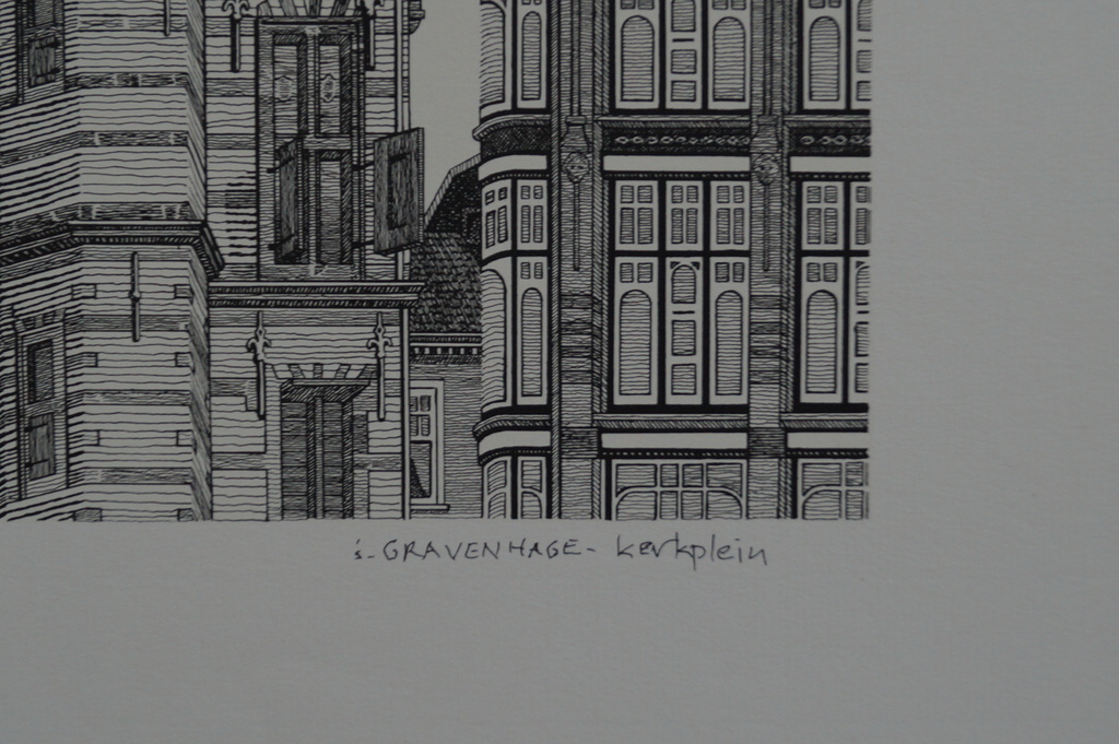 Sees Vlag - gesigneerde zeefdruk - 's Gravenhage Kerkplein kopen? Bied vanaf 45!