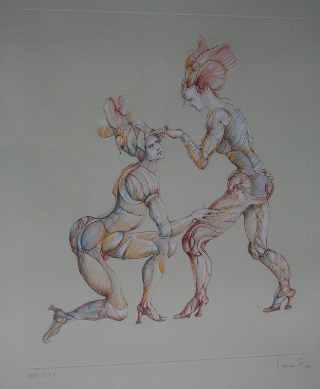 Leonor Fini, Kleurenets, dansers - gesigneerd - oplage 30 ex. kopen? Bied vanaf 80!