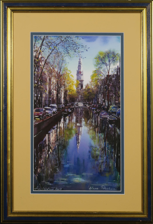 Elena Polyakova: Gemengde techniek, Amsterdam - Ingelijst kopen? Bied vanaf 1!