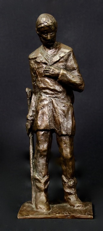 Onbekend ongesigneerd: Brons in houten kist, Benoit Labre kopen? Bied vanaf 1!