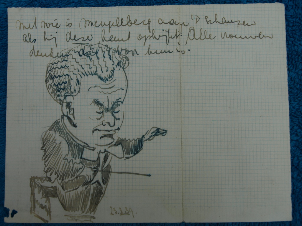 Tekening 2x – Willem Mengelberg – Dirigent Concertgebouw '39 kopen? Bied vanaf 20!