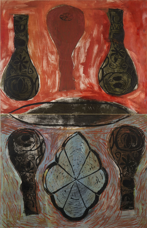 Janeke Wienk: Gemengde techniek/Monotype, Delphi 2 - Ingelijst (Groot) kopen? Bied vanaf 1!
