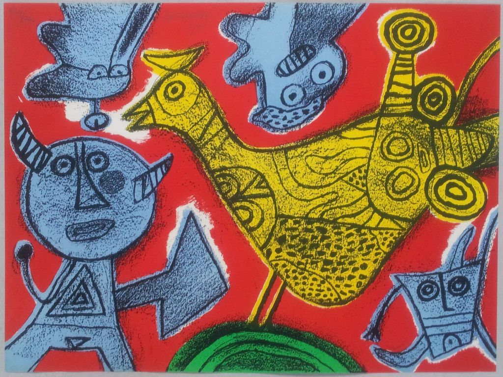 Corneille: litho S/N, Songes du Diable verkocht voor € 110!