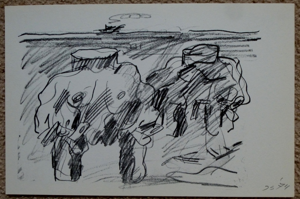 Jan Sierhuis, handgesigneerde litho 2, 1974 verkocht voor € 35!