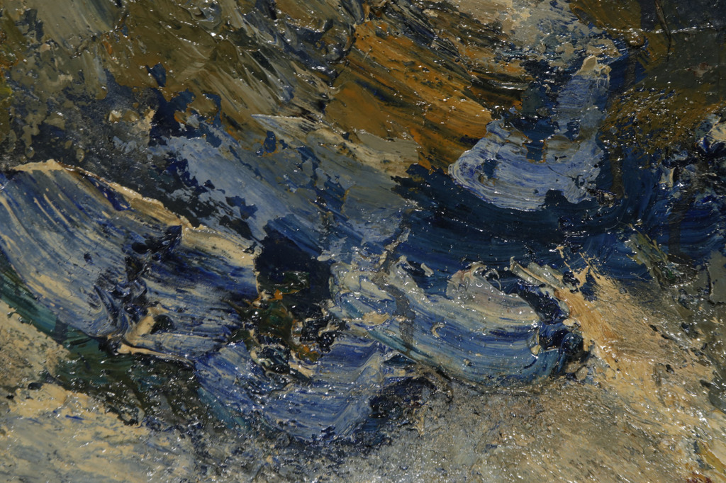 Eduard Flor: Olieverf op Doek, Branding - Ingelijst (Groot) kopen? Bied vanaf 850!