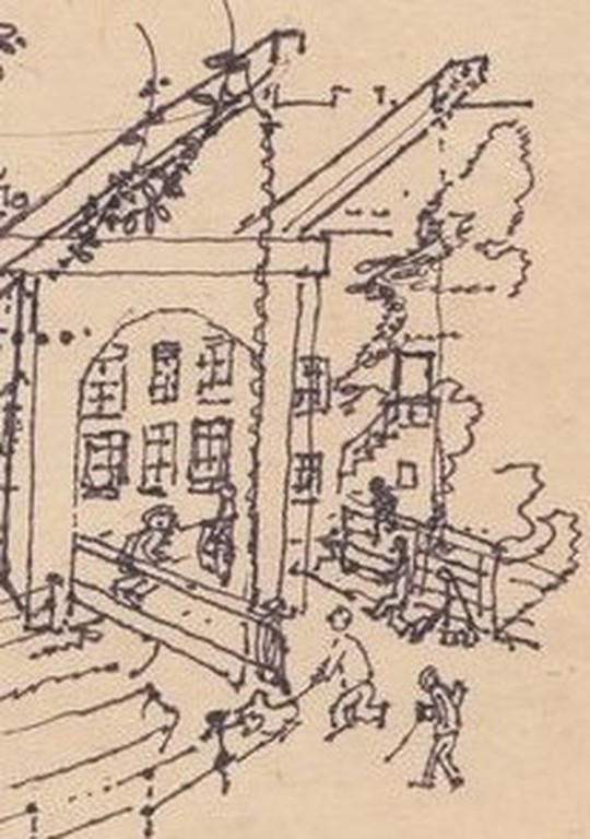 Onbekende Kunstenaar - 2 Pentekeningen - Amsterdam 700 jaar (1975) kopen? Bied vanaf 1!