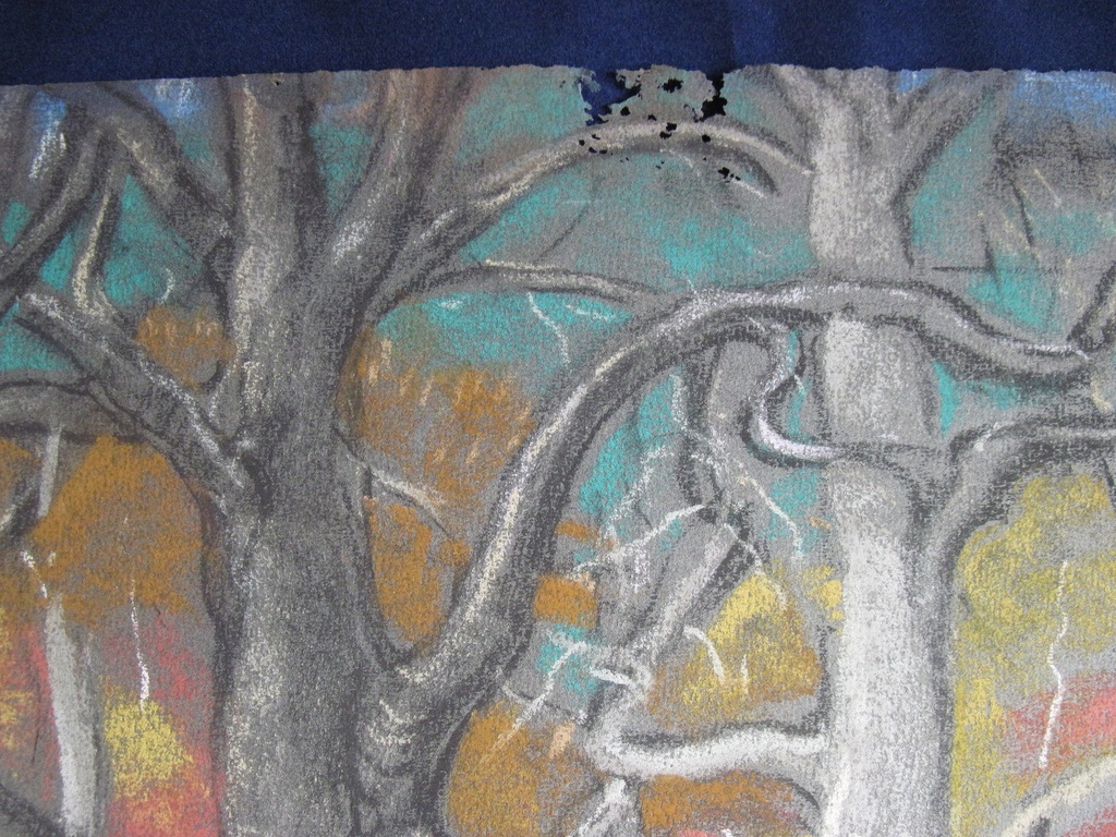 Handgesigneerde Krijttekening - Bomen in de Herfst - A(Arie) Leeflang  1906-1956 kopen? Bied vanaf 30!